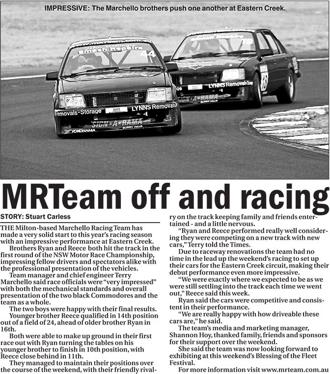 MRTeam off and racing