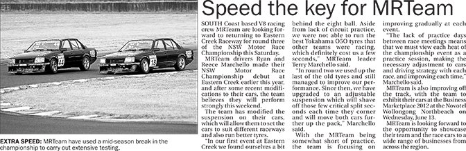 Speed the key for MRTeam