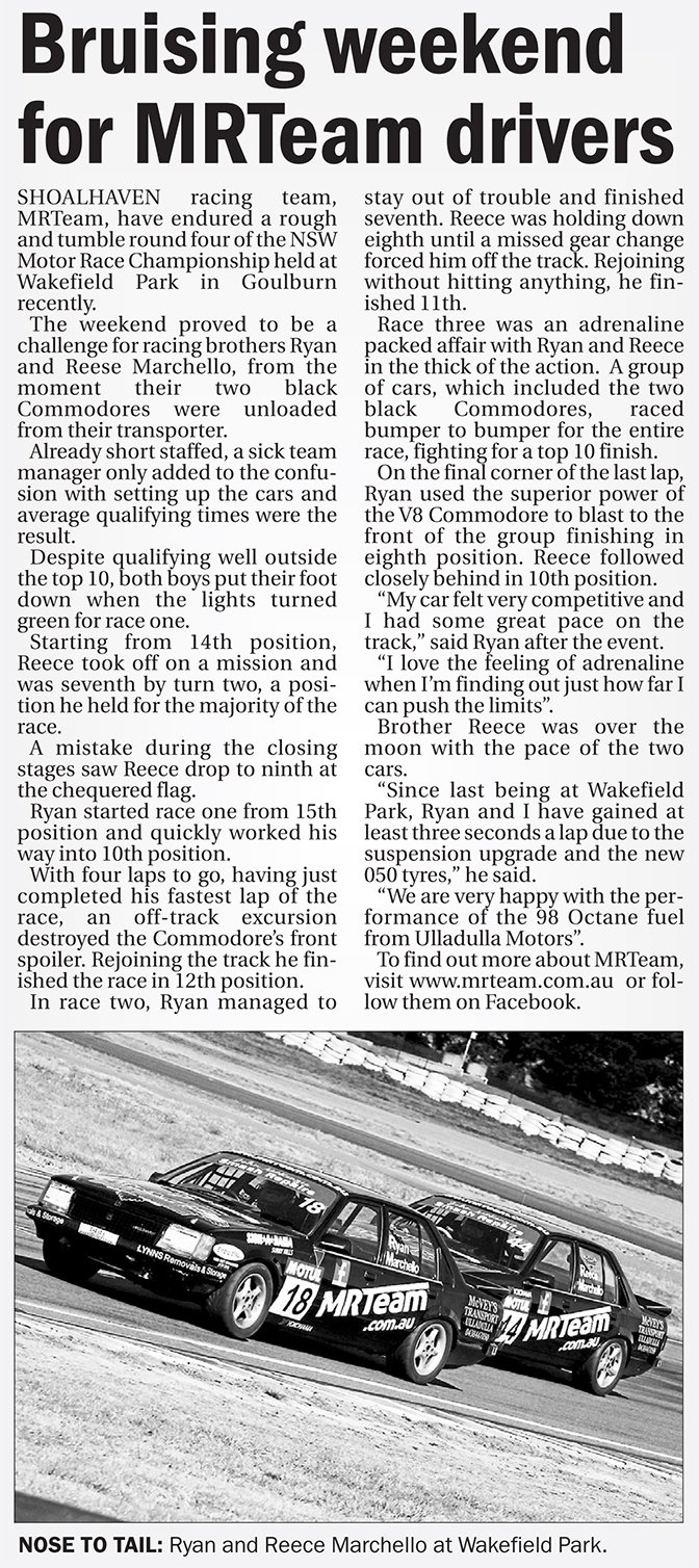 Bruising weekend for MRTeam drivers
