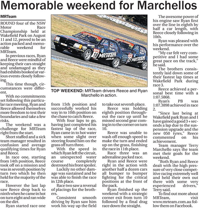 Memorable weekend for Marchellos